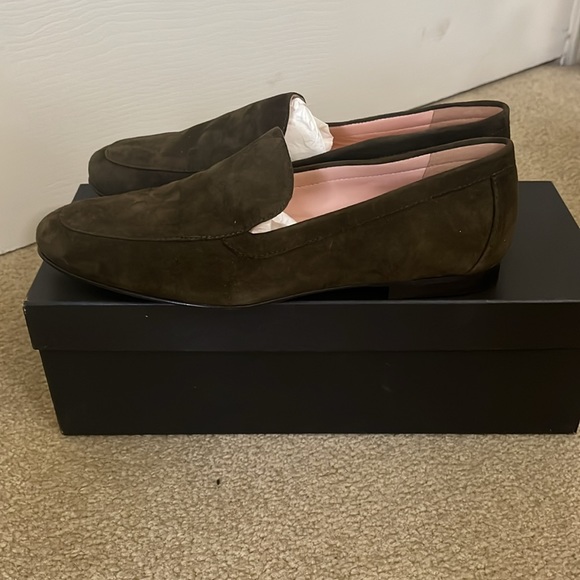 NWT J. CREW olive green suede loafers - Picture 6 of 9